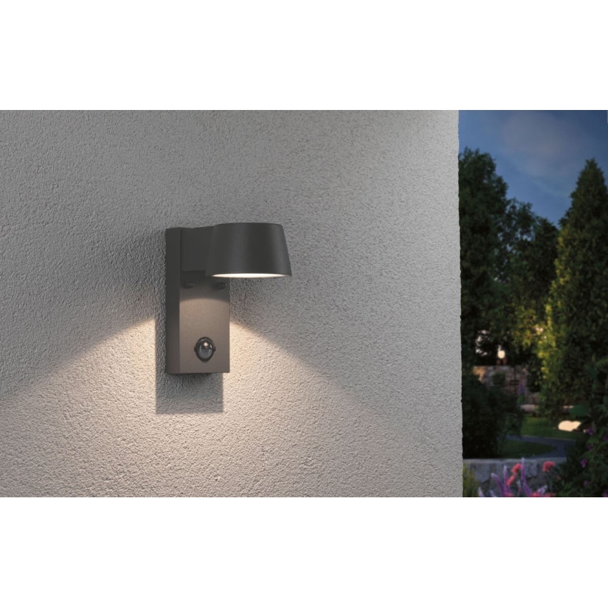 Paulmann 94453 - LED/6W IP44 Iluminação de parede exterior com sensor CAPEA 230V