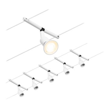 Paulmann 94458 - CONJUNTO 5xGU5,3/10W Foco para sistema de carril SALT 230V branco