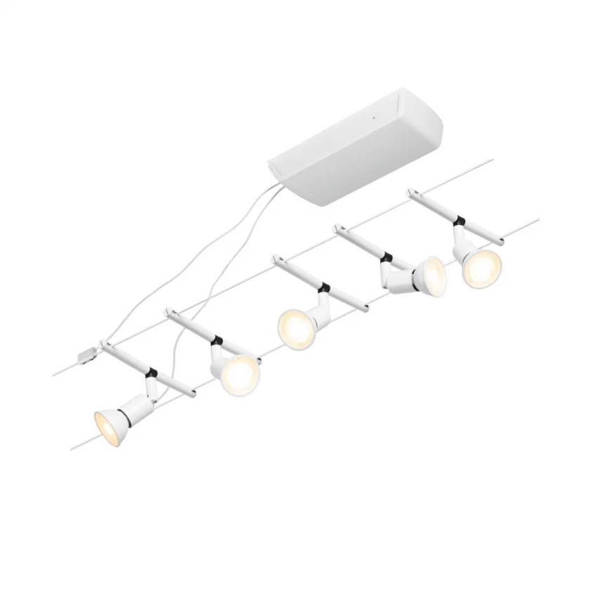 Paulmann 94458 - CONJUNTO 5xGU5,3/10W Foco para sistema de carril SALT 230V branco