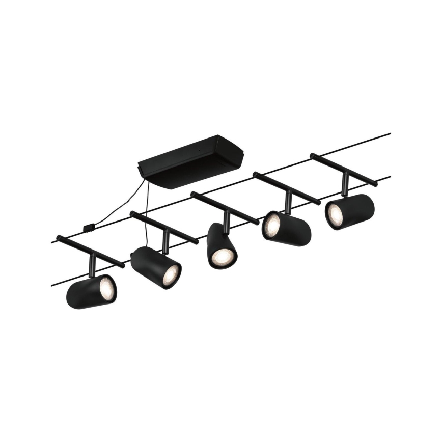 Paulmann 94469 - CONJUNTO 5xGU5,3/10W Foco para sistema de carril CUP 230V preto