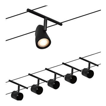 Paulmann 94469 - CONJUNTO 5xGU5,3/10W Foco para sistema de carril CUP 230V preto