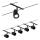 Paulmann 94469 - CONJUNTO 5xGU5,3/10W Foco para sistema de carril CUP 230V preto
