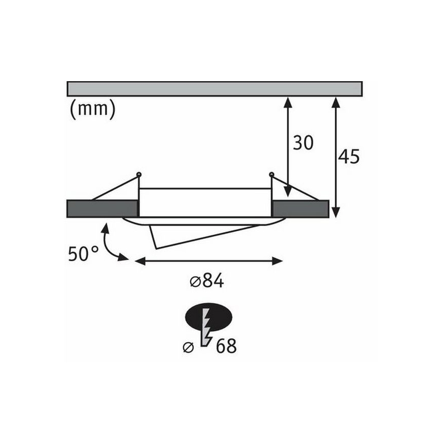 Paulmann 94471 - CONJUNTO 3xLED/6W IP23 Iluminação embutida de casa de banho NOVA 230V