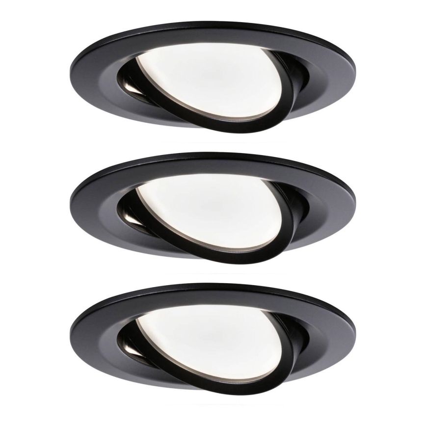 Paulmann 94472 - CONJUNTO 3xLED/6W  IP23 Foco de encastrar de casa de banho com regulação NOVA 230V