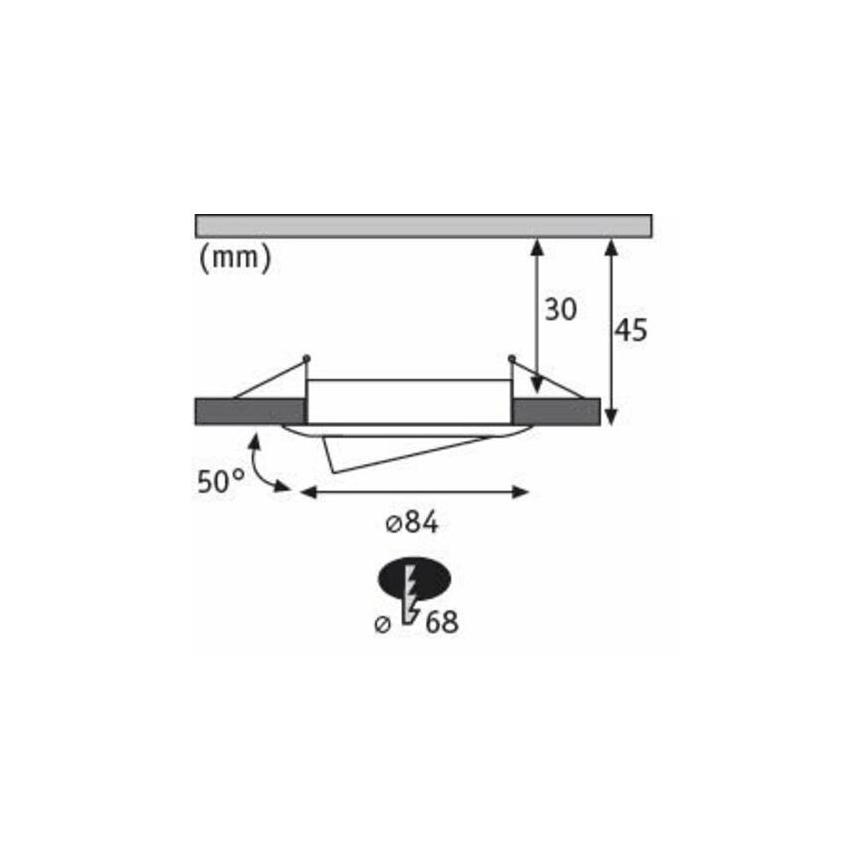 Paulmann 94472 - CONJUNTO 3xLED/6W  IP23 Foco de encastrar de casa de banho com regulação NOVA 230V
