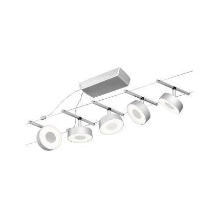 Paulmann 94475 - CONJUNTO 5xLED/5W Foco para sistema de carril CIRCLE 230V cromado mate