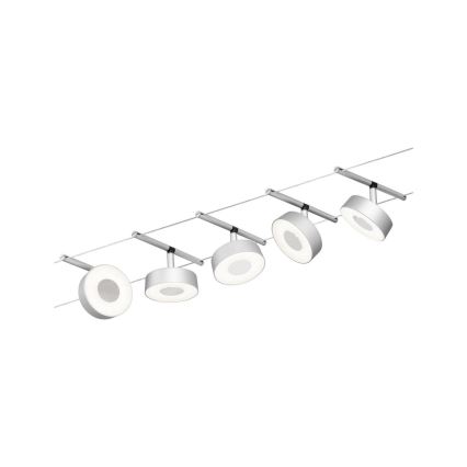 Paulmann 94475 - CONJUNTO 5xLED/5W Foco para sistema de carril CIRCLE 230V cromado mate