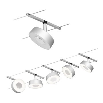 Paulmann 94475 - CONJUNTO 5xLED/5W Foco para sistema de carril CIRCLE 230V cromado mate