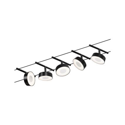 Paulmann 94479 - CONJUNTO 5xLED/5W Foco para sistema de carril CIRCLE 230V preto