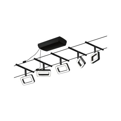 Paulmann 94485 - CONJUNTO 5xLED/4,8W Foco para sistema de carril FRAME 230V preto