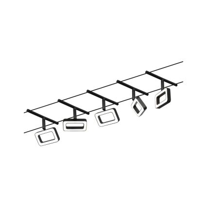 Paulmann 94485 - CONJUNTO 5xLED/4,8W Foco para sistema de carril FRAME 230V preto