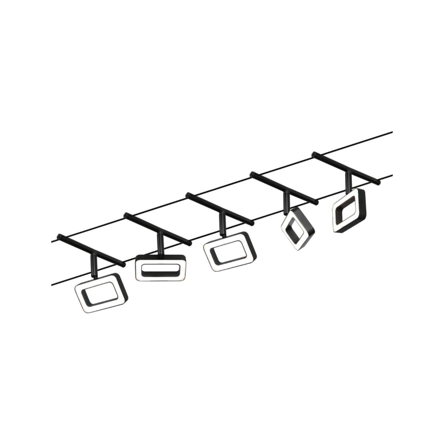 Paulmann 94485 - CONJUNTO 5xLED/4,8W Foco para sistema de carril FRAME 230V preto