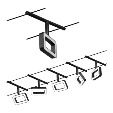 Paulmann 94485 - CONJUNTO 5xLED/4,8W Foco para sistema de carril FRAME 230V preto