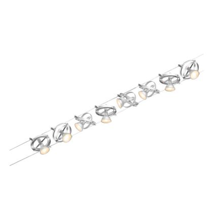 Paulmann 94490 - CONJUNTO 8xGU5,3/7,5W Foco para sistema de carril CARDAN 230V cromado mate