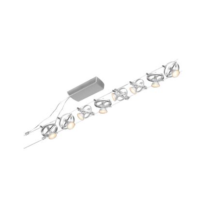 Paulmann 94490 - CONJUNTO 8xGU5,3/7,5W Foco para sistema de carril CARDAN 230V cromado mate