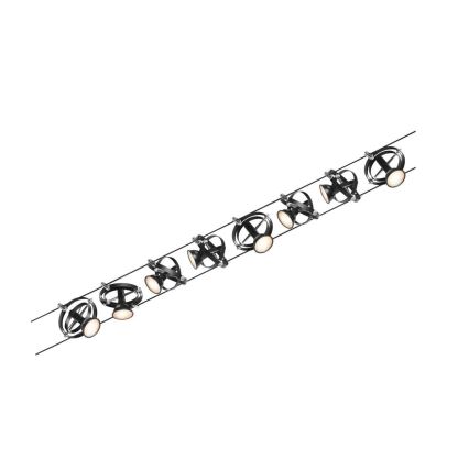 Paulmann 94494 - CONJUNTO 8xGU5,3/7,5W Foco para sistema de carril CARDAN 230V preto