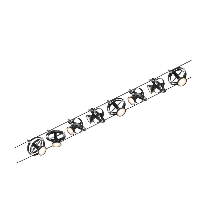 Paulmann 94494 - CONJUNTO 8xGU5,3/7,5W Foco para sistema de carril CARDAN 230V preto