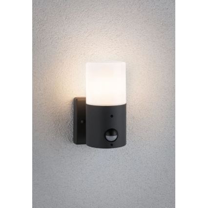 Paulmann 94648 - 1xE27/15W IP44 Iluminação de parede exterior com sensor TUBS 230V