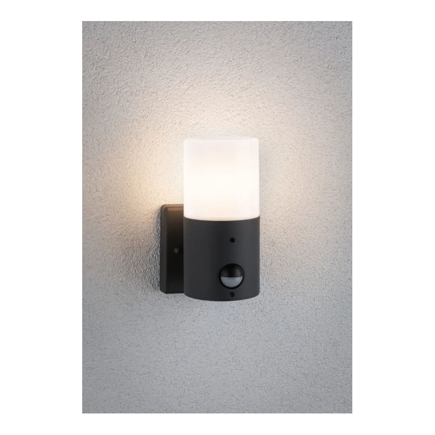 Paulmann 94648 - 1xE27/15W IP44 Iluminação de parede exterior com sensor TUBS 230V