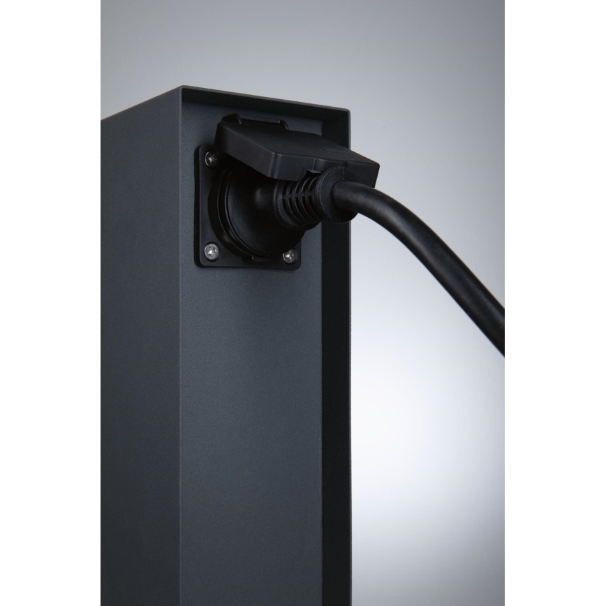 Paulmann 94700 - Coluna exterior com tomada RIO 2Z SCHUKO 230V IP44