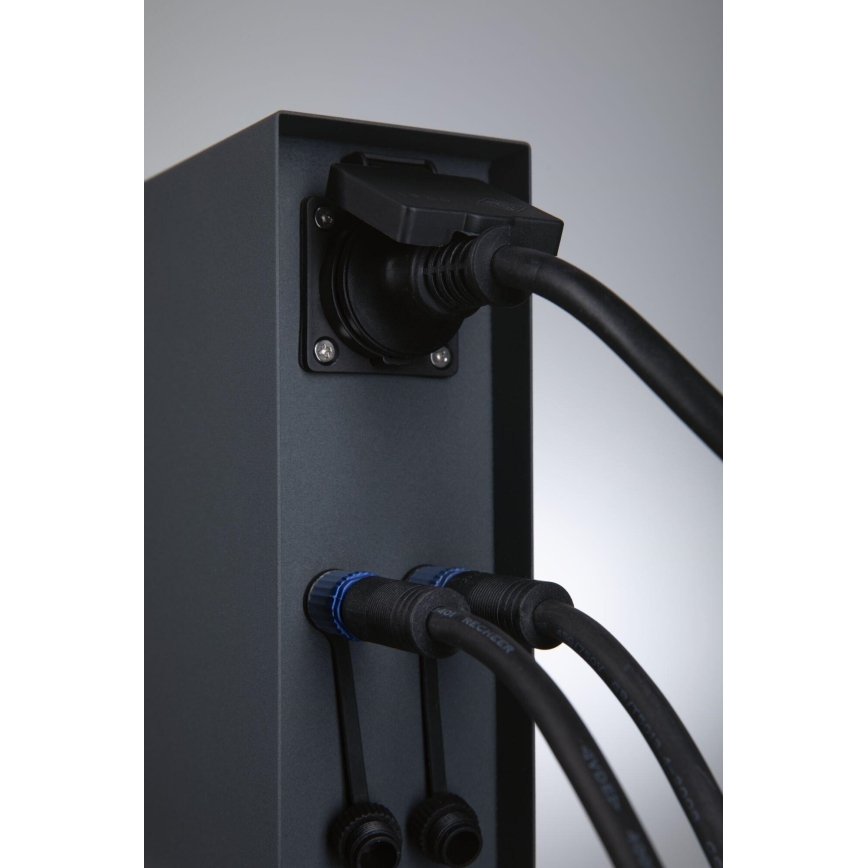 Paulmann 94700 - Coluna exterior com tomada RIO 2Z SCHUKO 230V IP44