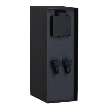 Paulmann 94700 - Poste de prise extérieur RIO 2Z SCHUKO 230V IP44