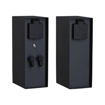 Paulmann 94701 -Coluna exterior com tomada com um sensor de crepúsculo RIO 2Z SCHUKO 230V IP44