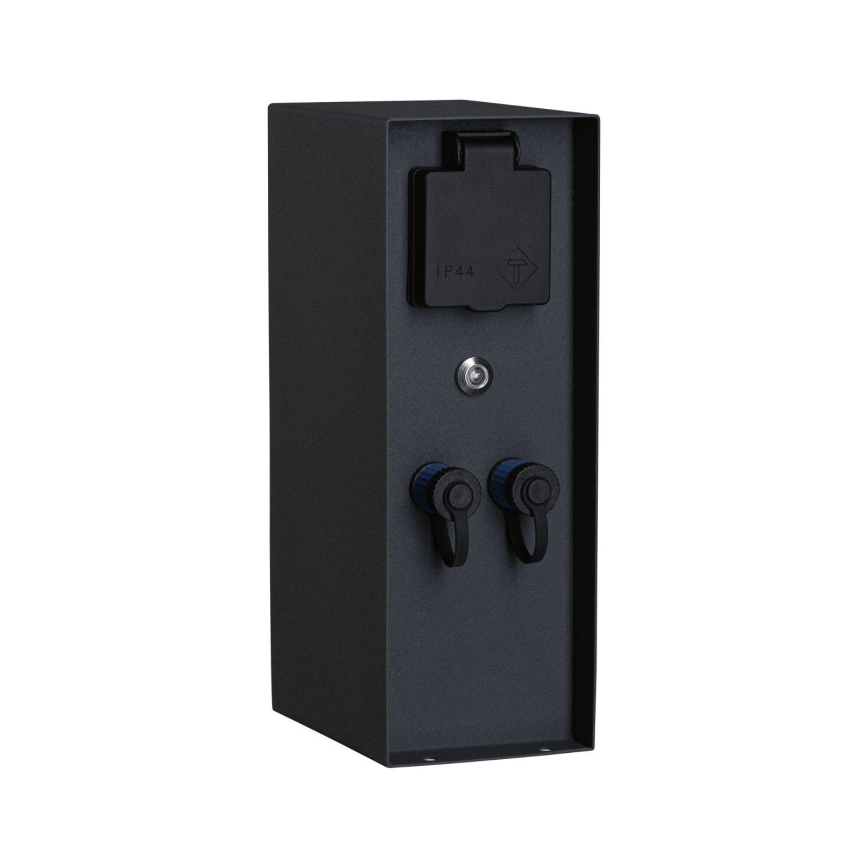 Paulmann 94701 -Coluna exterior com tomada com um sensor de crepúsculo RIO 2Z SCHUKO 230V IP44