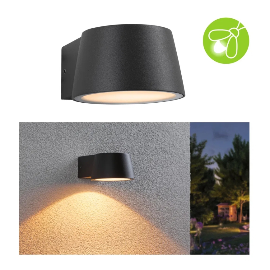 Paulmann 94713 - LED/6W IP44 Iluminação de parede exterior CAPERA 230V