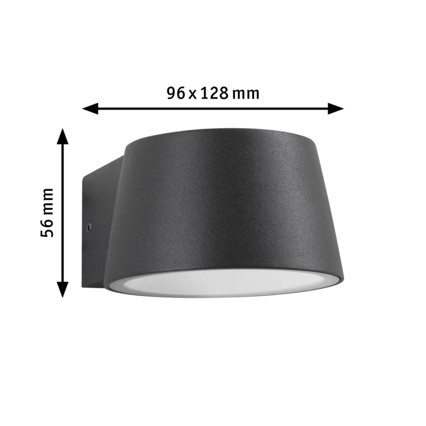 Paulmann 94713 - LED/6W IP44 Iluminação de parede exterior CAPERA 230V