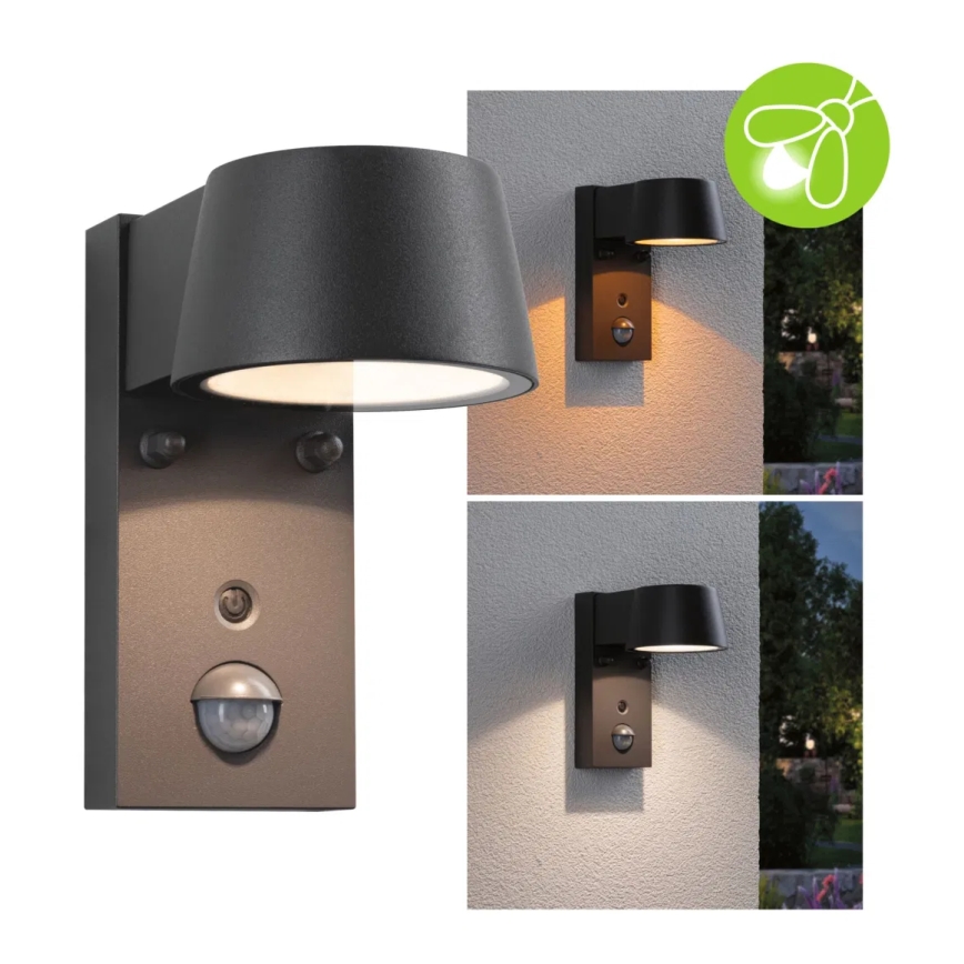 Paulmann 94714 - LED/6W IP44 Iluminação de parede exterior com sensor CAPERA 230V 2200/3000K