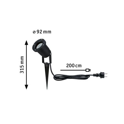Paulmann 94731 - LED/4,3W IP65 Candeeiro exterior SPOT 230V