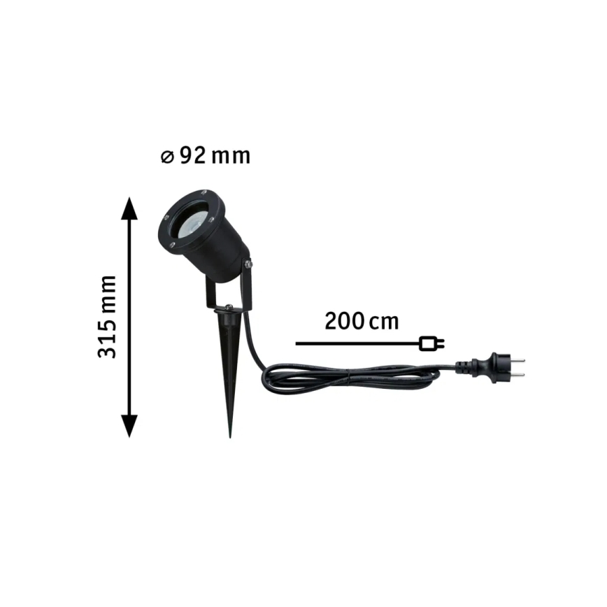 Paulmann 94731 - LED/4,3W IP65 Candeeiro exterior SPOT 230V