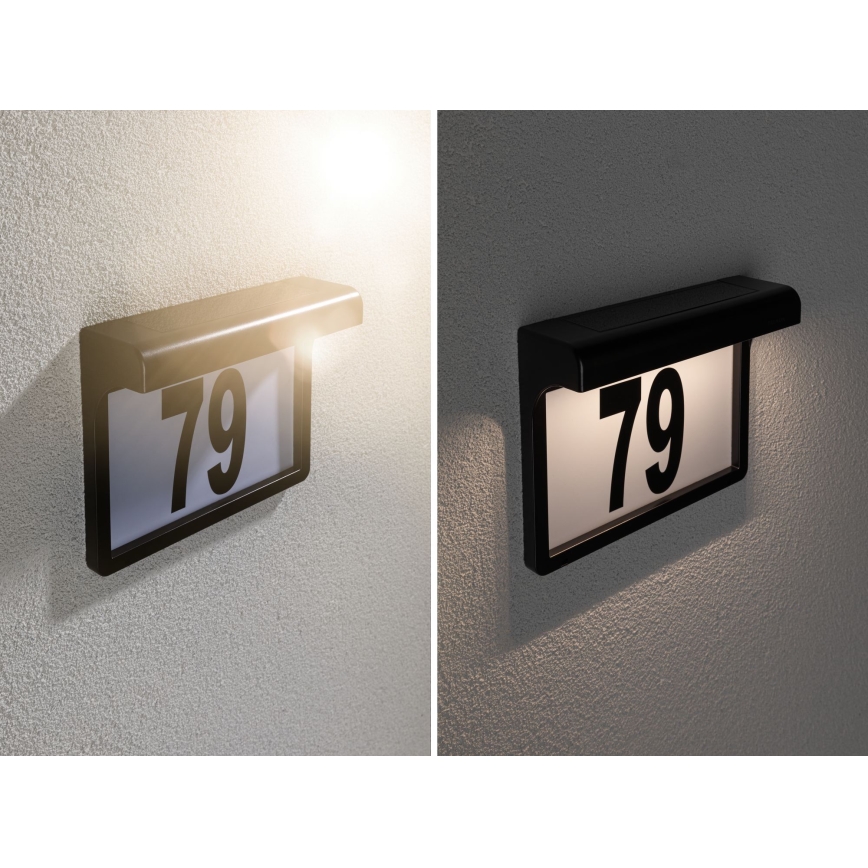 Paulmann 95388 - LED/0,05W IP44 Número de casa solar com sensor DAYTON 4,8V
