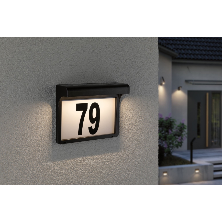 Paulmann 95388 - LED/0,05W IP44 Número de casa solar com sensor DAYTON 4,8V