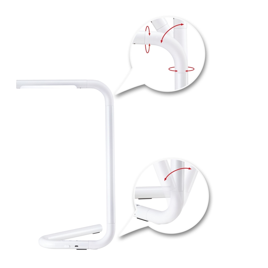 Paulmann 95423 - LED/4,5W Candeeiro de mesa com regulação por toque FLEXLINK 5V/USB 4400 mAh branco