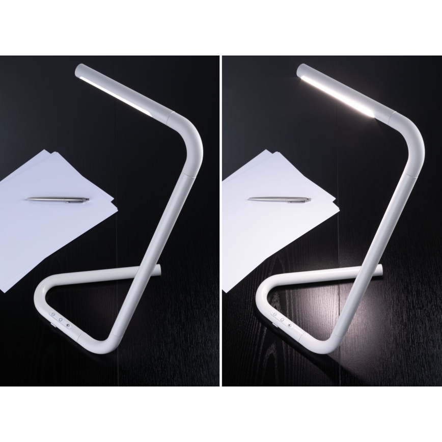 Paulmann 95423 - LED/4,5W Candeeiro de mesa com regulação por toque FLEXLINK 5V/USB 4400 mAh branco