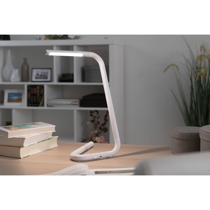 Paulmann 95423 - LED/4,5W Candeeiro de mesa com regulação por toque FLEXLINK 5V/USB 4400 mAh branco