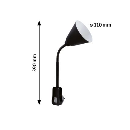 Paulmann 95427 - 1xE14/20W Candeeiro de parede flexível JUNUS para uma tomada 230V