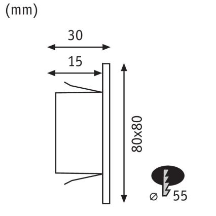 Paulmann 99495 - LED/1,2W Iluminação de escada EDGE 230V