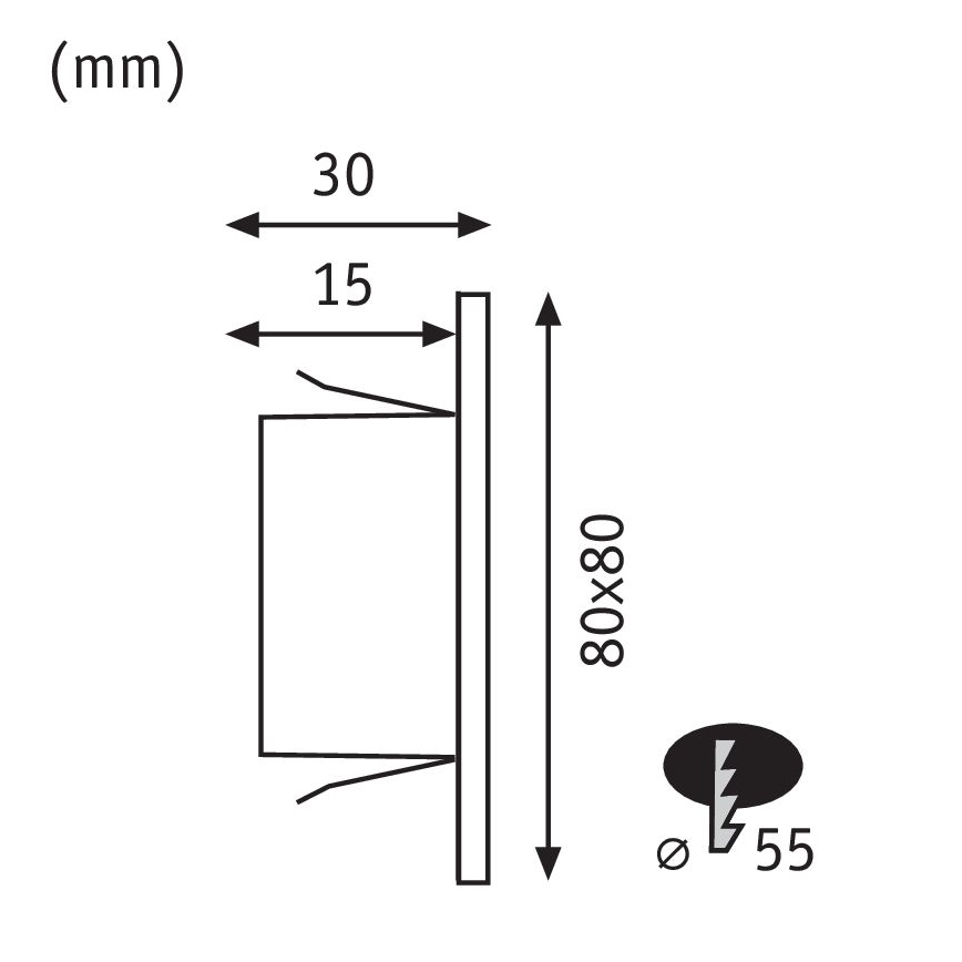 Paulmann 99495 - LED/1,2W Iluminação de escada EDGE 230V