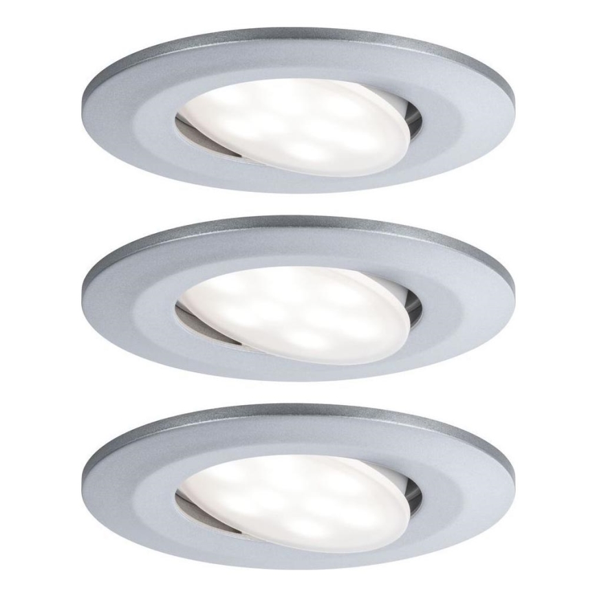 Paulmann 99933 - CONJUNTO 3x LED/5,2W IP65 Focos de encastrar para casa de banho com regulação 230V