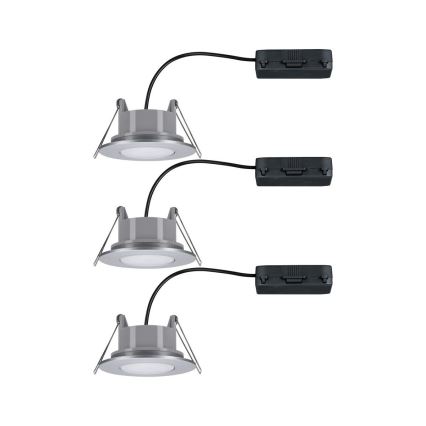 Paulmann 99933 - CONJUNTO 3x LED/5,2W IP65 Focos de encastrar para casa de banho com regulação 230V