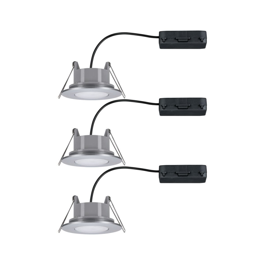 Paulmann 99933 - CONJUNTO 3x LED/5,2W IP65 Focos de encastrar para casa de banho com regulação 230V