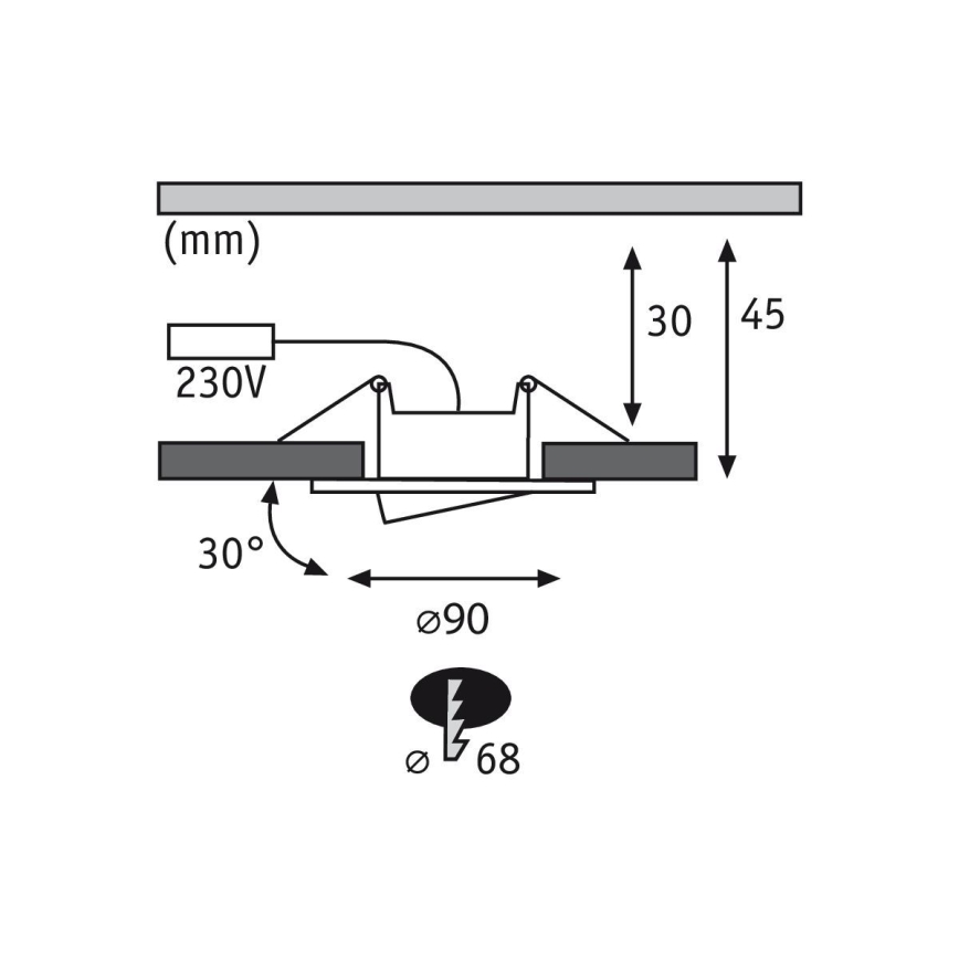 Paulmann 99933 - CONJUNTO 3x LED/5,2W IP65 Focos de encastrar para casa de banho com regulação 230V