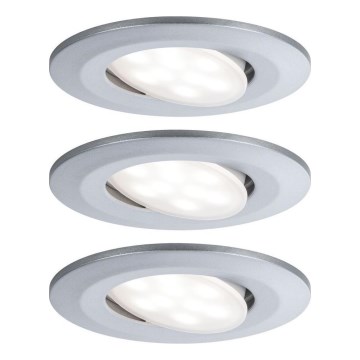 Paulmann 99933 - CONJUNTO 3x LED/5,2W IP65 Luminária embutida para banheiro com dimmer 230V