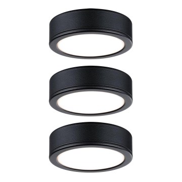 Paulmann 99990 - CONJUNTO 3xLED/3,5W Iluminação em móveis PUKK 230V