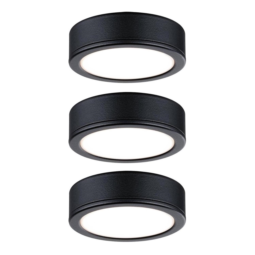Paulmann 99990 - CONJUNTO 3xLED/3,5W Iluminação em móveis PUKK 230V