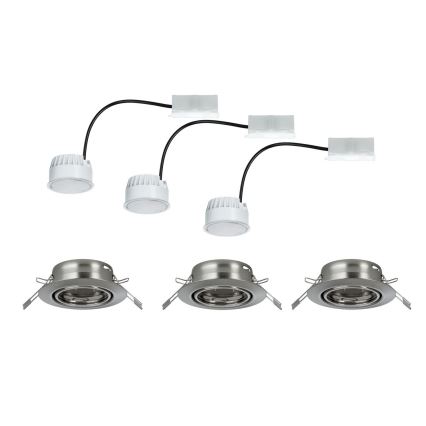 Paulmann - TIP 3969 - CONJUNTO 3xLED/4,9W Luz embutida COIN 230V