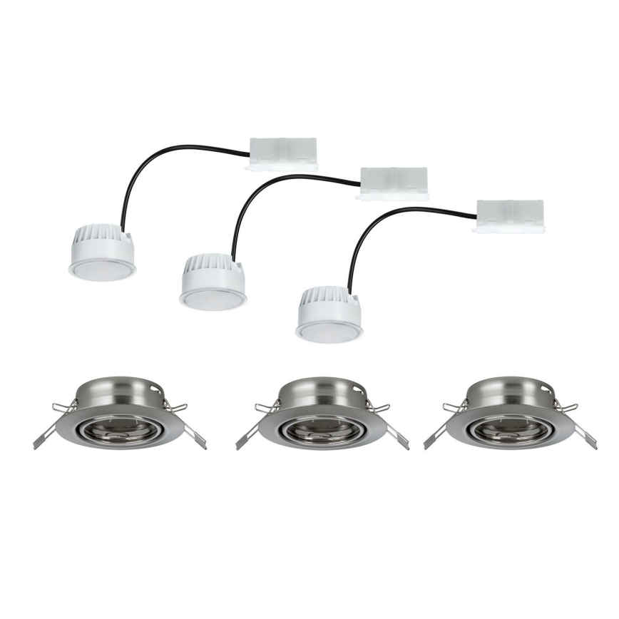Paulmann - TIP 3969 - CONJUNTO 3xLED/4,9W Luz embutida COIN 230V